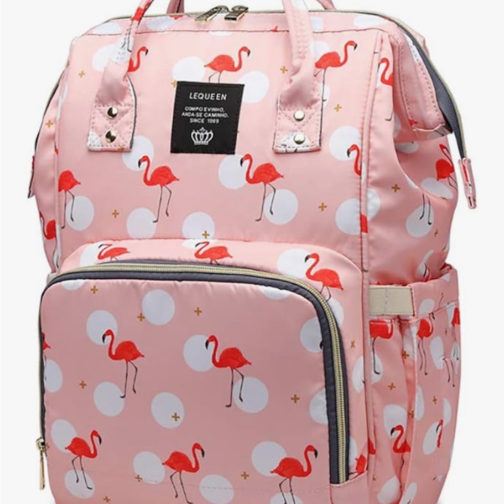 Pink Flamingo Diaper bag/Backpack